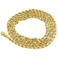 thumbnail image 1 of 10K Yellow Gold Mens Ladies D/C Hollow Rope Chain Necklace 3mm 28 Inches, 1 of 5