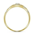 thumbnail image 1 of 10K Yellow Gold Mens Round Diamond Square Cluster Ring 1/8 Cttw, Mens Size: 7-13, 1 of 1