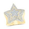 thumbnail image 1 of 10K Yellow Gold Mens Round Diamond Star Ring 7/8 Cttw, Mens Size: 7-13, 1 of 1