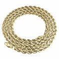 thumbnail image 1 of 10K Yellow Gold Mens or Ladies Hollow Rope Chain Necklace 4mm 30" Inches, 1 of 5