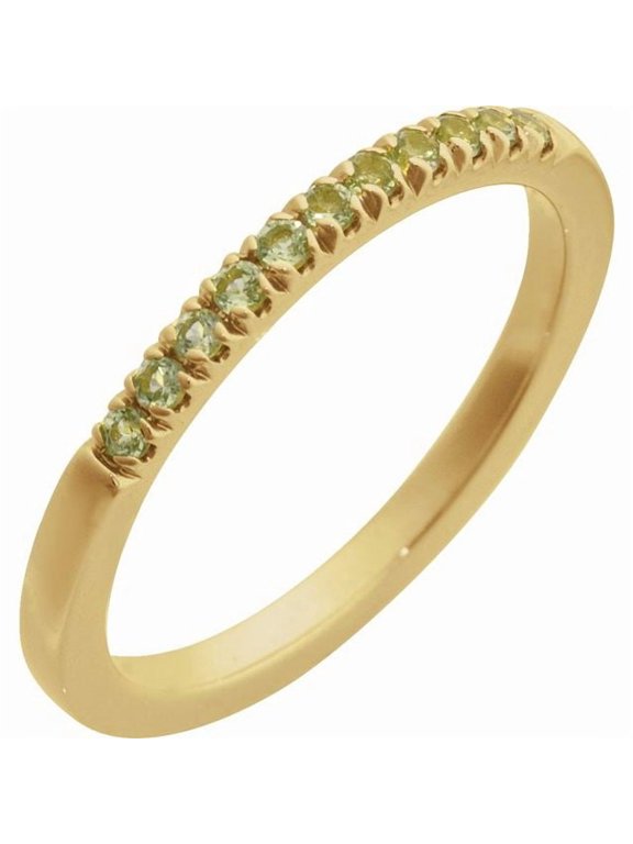 10K Yellow Gold Natural Peridot Stackable Ring - Solid Gold Fine Jewelry | Jewelry by Sweet Pea