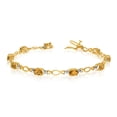thumbnail image 1 of 10K Yellow Gold Oval Citrine and Diamond Bracelet, 1 of 3