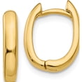 thumbnail image 1 of 10K Yellow Gold Oval Hinged Hoop Earrings (Width 3) (Length 7) - Jbsp, 1 of 5