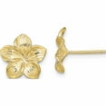 thumbnail image 1 of 10K Yellow Gold Plumeria Flower Post Earrings (11.5 X 11.5) Made In United States 10te723, 1 of 6