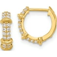 thumbnail image 1 of 10K Yellow Gold Polished Cz Hinged Hoop Earrings - Jbsp, 1 of 5