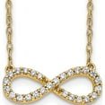 thumbnail image 1 of 10K Yellow Gold Polished Diamond Infinity Symbol 18 Inch Necklace (Width 15) (Length 18) - Jbsp, 1 of 5