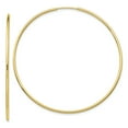 thumbnail image 1 of 10K Yellow Gold Polished Endless Tube Hoop Earrings, 1 of 5