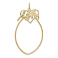 thumbnail image 1 of 10K Yellow Gold Polished Filigree Love Charm Holder, 1 of 1