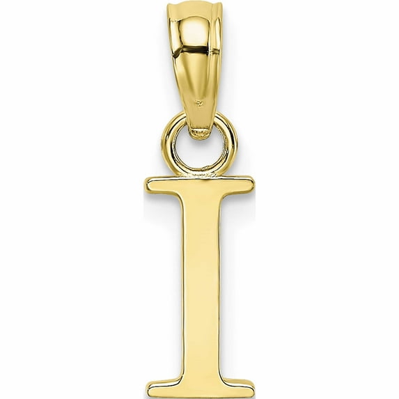 10K Yellow Gold Polished I Block Initial Charm (8.85 X 4.35) Made In United States 10k6423i