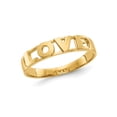 thumbnail image 1 of 10K Yellow Gold Polished LOVE Ring Band (SIZE 7), 1 of 5