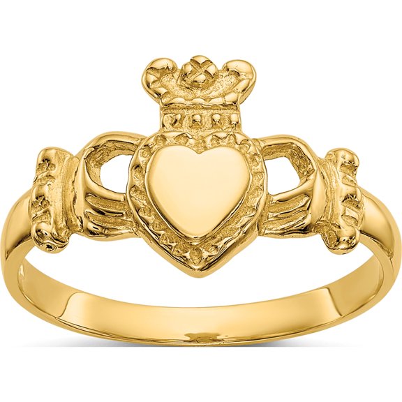 Jewelry by Sweet Pea 10K Yellow Gold Polished Ladies Claddagh Ring