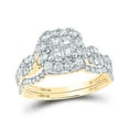 thumbnail image 1 of 10K Yellow Gold Princess Dia. Square Bridal Wedding Ring Band Set 1ctw, Women's Size: 5-10, 1 of 1