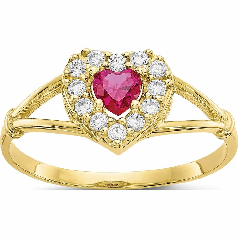 10K Gold Heart discount Ring size 8