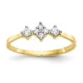 thumbnail image 1 of 10K Yellow Gold Ring Band Fashion Cubic Zirconia CZ White, Size 5, 1 of 5