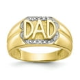thumbnail image 1 of 10K Yellow Gold Ring Band Men's Diamond Round DAD, Size 7, 1 of 5