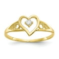 thumbnail image 1 of 10K Yellow Gold Ring Band Themed Cubic Zirconia CZ White, 1 of 5