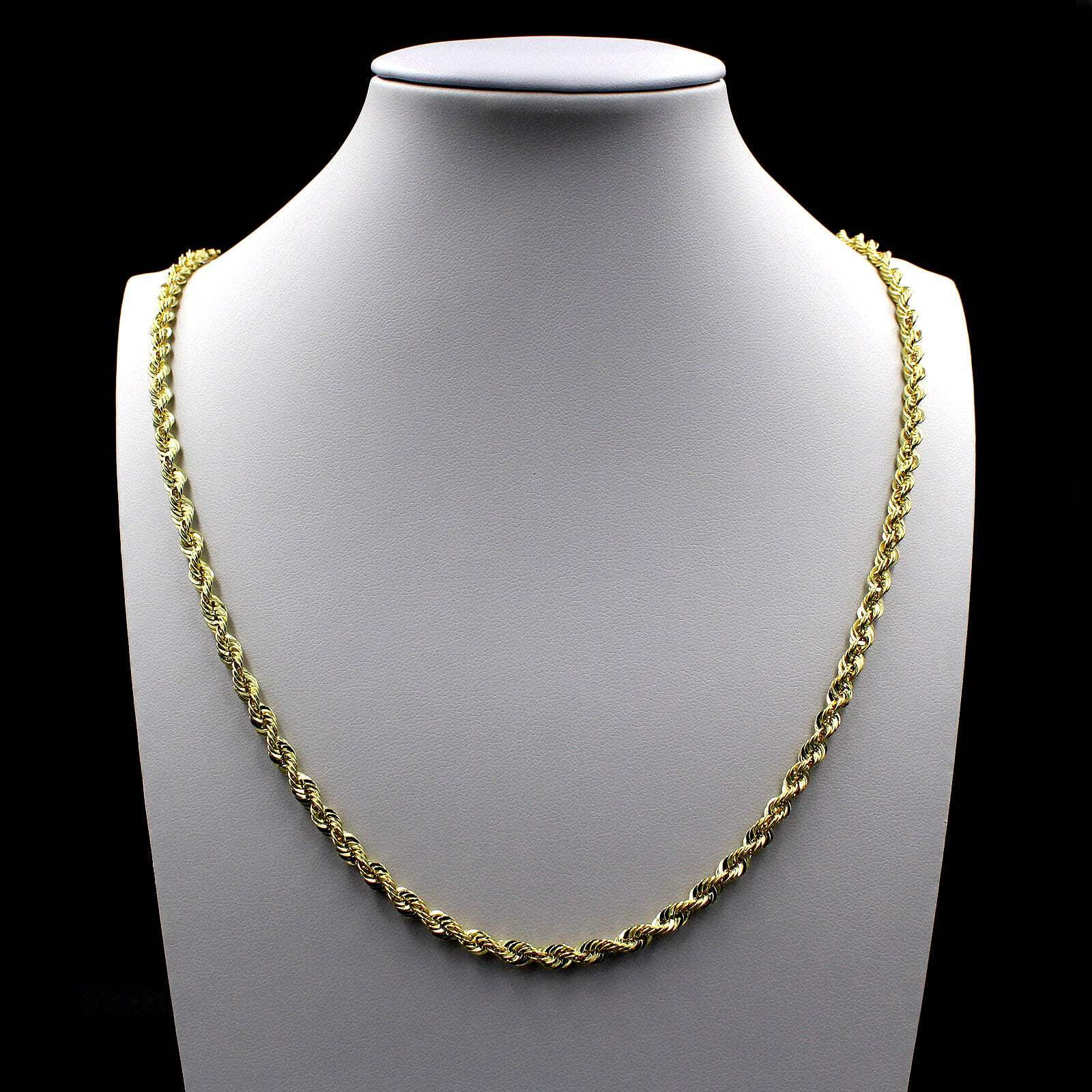 10K Yellow Gold Rope Chain Necklace 14 16 18 Cambodia Ubuy