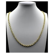 JEWELZKING 10K Yellow Gold Rope Chain Necklace 2.5MM 14" 16" 18" 20" 22" 24" 26" 28" 30"