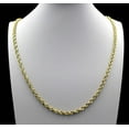 thumbnail image 1 of 10K Yellow Gold Rope Chain Necklace 4MM 18" 20" 22" 24" 26" 28" 30", 1 of 5