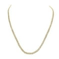 thumbnail image 1 of 10K Yellow Gold Round Diamond 18 in. Cuban Link Chain Necklace - 3.5 CTTW, 1 of 1