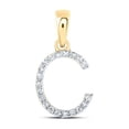 thumbnail image 1 of 10K Yellow Gold Round Diamond C Initial Letter Nicoles Dream Collection Pendant - 0.08 CTTW, 1 of 1