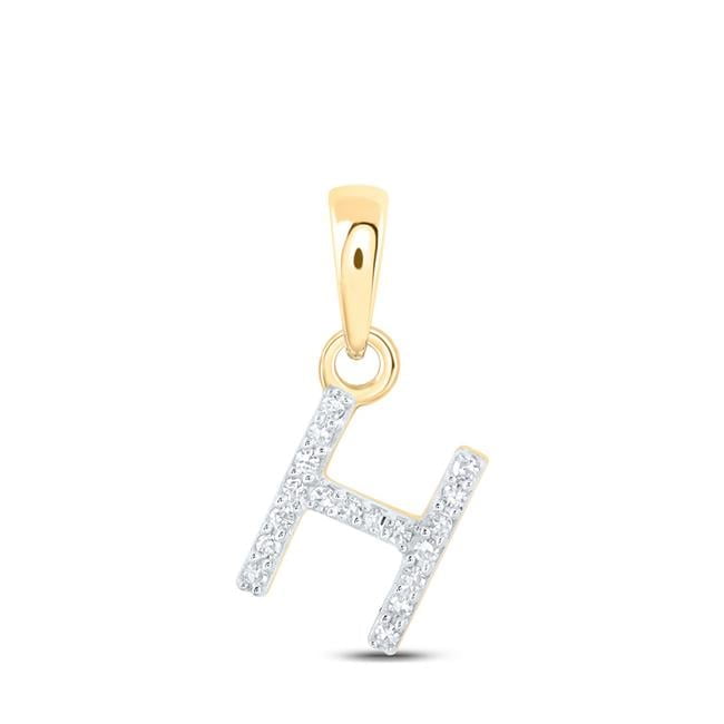14k Solid Gold Cursive Initial Pendant – Real Gold A-Z Letter Charm With Diamond Cut Finish, Fits Up To 3mm Chain