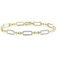 thumbnail image 1 of 10K Yellow Gold Round Diamond Infinity Link Statement 5mm Pave Bracelet 1/5 CT., 1 of 7