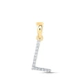 thumbnail image 1 of 10K Yellow Gold Round Diamond L Initial Letter Nicoles Dream Collection Pendant - 0.05 CTTW, 1 of 1