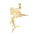 thumbnail image 1 of 10K Yellow Gold Sailfish Pendant - 69 mm, 1 of 4