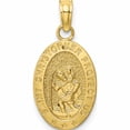 thumbnail image 1 of 10K Yellow Gold Saint Christopher Medal Pendant (17 X 11) Made In Peru -Jewelry By Sweet Pea, 1 of 6