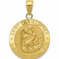 thumbnail image 1 of 10K Yellow Gold Saint Christopher Medal Pendant (28 X 19) Made In Peru -Jewelry By Sweet Pea, 1 of 5
