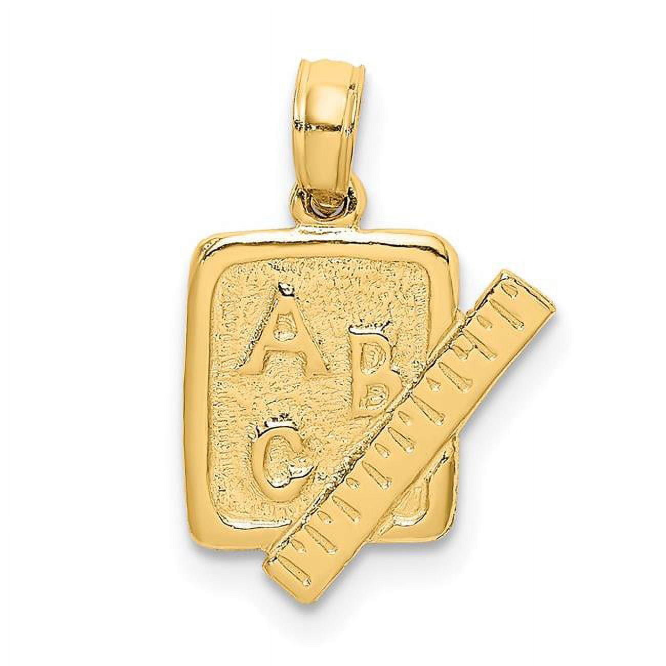 BAGATELA 10K Yellow Gold School Book & Ruler Charm