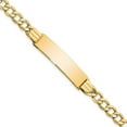 thumbnail image 1 of 10K Yellow Gold Semi-Solid Curb LinK ID Bracelet, 1 of 1
