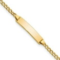 thumbnail image 1 of 10K Yellow Gold Semi-Solid Curb Link ID 5.5 in. Bracelet, 1 of 1