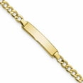 thumbnail image 1 of 10K Yellow Gold Semi-Solid Curb Link Id Bracelet (6 X 4.17) Made In United States 10dcid138-6, 1 of 5