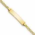 thumbnail image 1 of 10K Yellow Gold Semi-Solid Curb Link Id Bracelet (7 X 4.44) Made In United States 10dcid132-7, 1 of 5