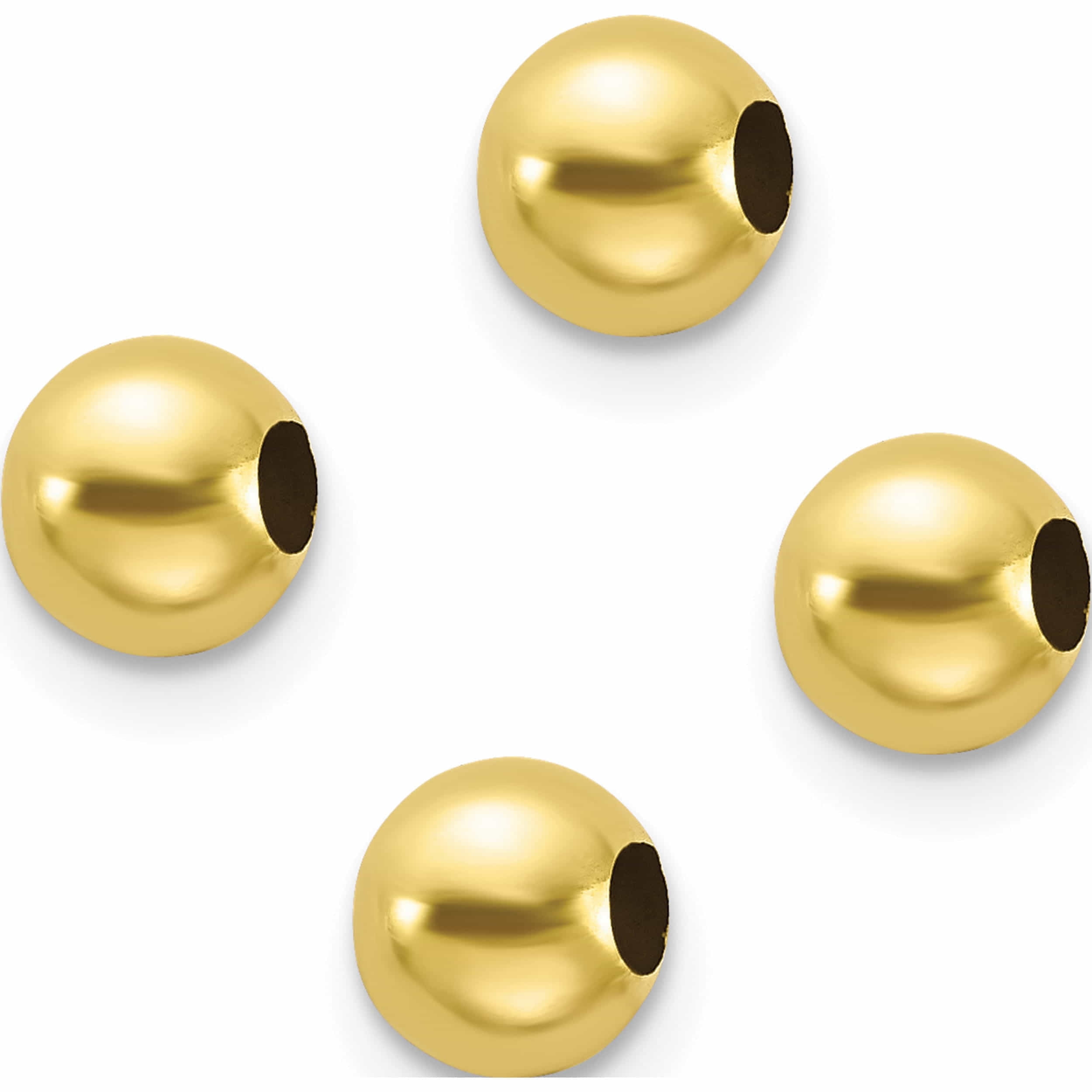 SWEET PEA JEWELLERY 10K Yellow Gold Set Of 4, 4mm Spacer Beads Made In United States 10xck155
