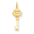 thumbnail image 1 of 10K Yellow Gold Skelton Key Heart Charm, 1 of 1