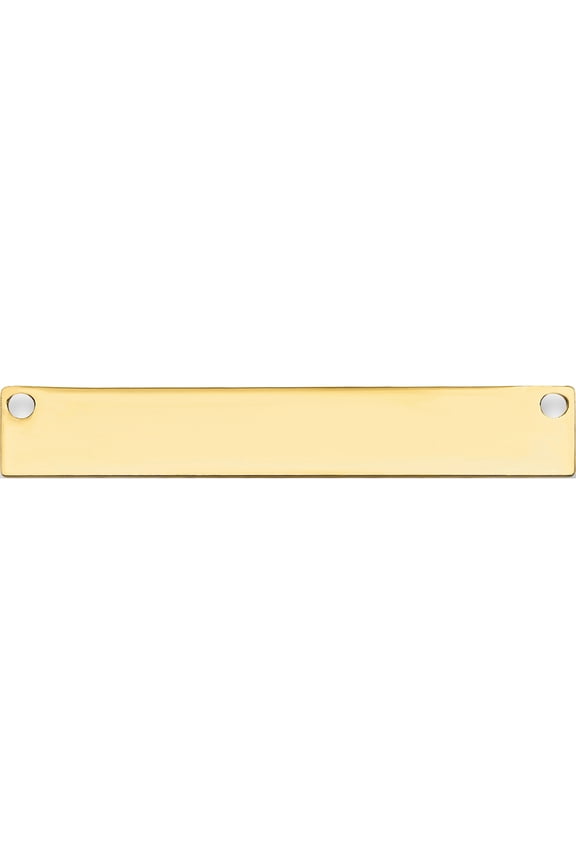 10K Yellow Gold Small Blank Bar