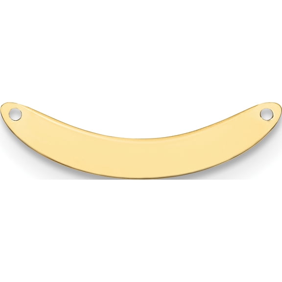 10K Yellow Gold Small Curved Blank Bar (Width 25) (Length 6) - Jbsp