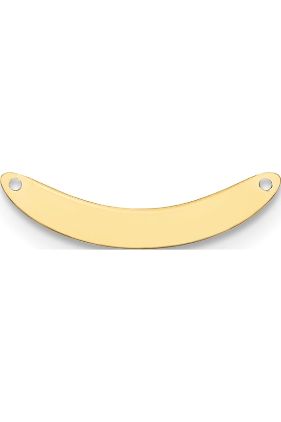 10K Yellow Gold Small Curved Blank Bar (Width 25) (Length 6) - Jbsp