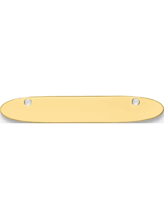 10K Yellow Gold Small Oblong Blank Bar