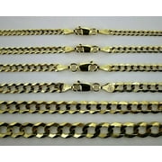JB JEWELRY HOUSE INC 10K Yellow Gold Solid Cuban Chain Necklace Bracelet
