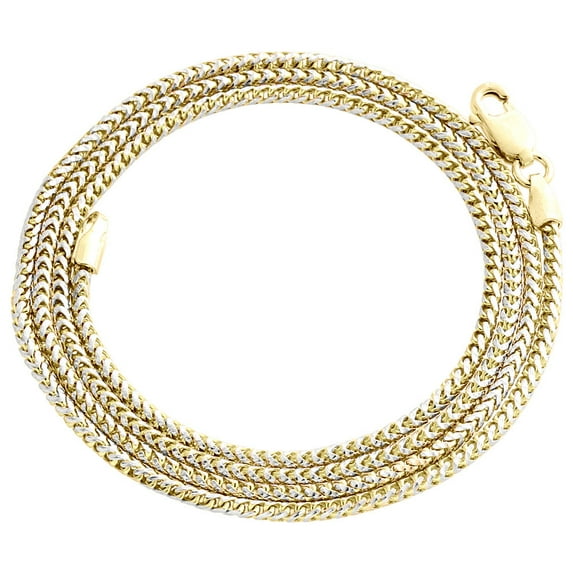 10K Yellow Gold Solid Diamond Cut Franco Box Chain 1.50mm Necklace 28 Inch