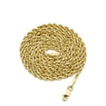 thumbnail image 1 of 10K Yellow Gold Solid Diamond Cut Rope Chain Necklace (2.5mm, 18"), 1 of 4