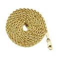 thumbnail image 1 of 10K Yellow Gold Solid Diamond Cut Rope Chain Necklace (2mm, 22"), 1 of 5