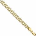 thumbnail image 1 of 10K Yellow Gold Solid Double Link Charm Bracelet Made In Peru 10ch2-8, 1 of 5