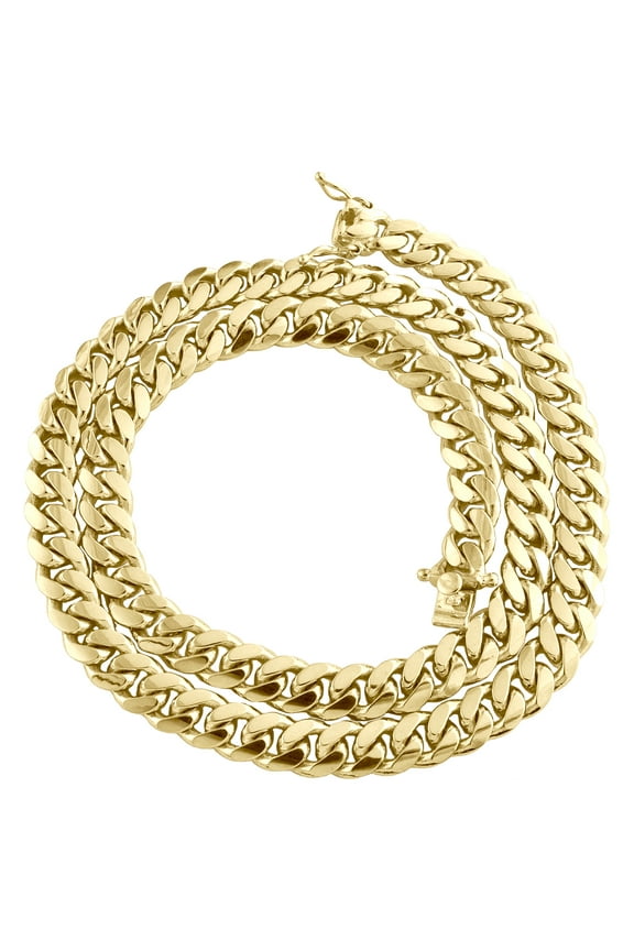 10K Yellow Gold Solid Miami Cuban Link Chain 6mm Box Clasp Necklace 20 Inch