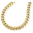 thumbnail image 1 of 10K Yellow Gold Solid Miami Cuban Link Chain 7mm Box Clasp Necklace 22 Inch, 1 of 5