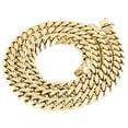 thumbnail image 1 of 10K Yellow Gold Solid Miami Cuban Link Chain 9mm Box Clasp Necklace 26 Inches, 1 of 6